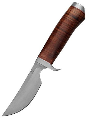 Impala Messer mit Trailing-Point-Klinge und Lederlamellengriff Jagdmesser mit Lederetui von Hanwei ® Silvio Overlach GmbH