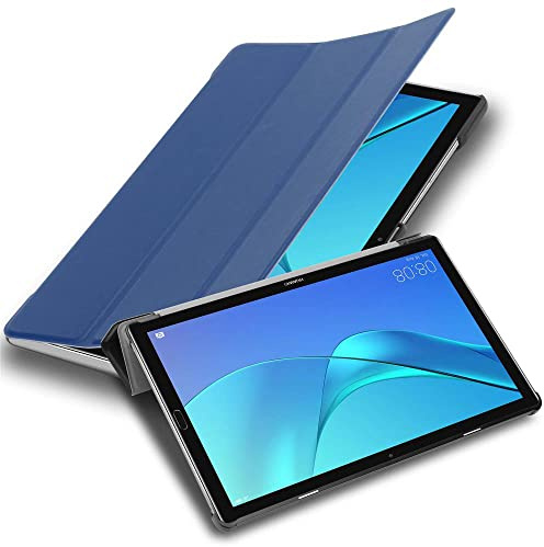 Cadorabo Hülle kompatibel mit Huawei MediaPad M5 / M5 PRO (10.8 Zoll) Tablethülle mit Auto Wake Up aus Kunst Leder Klappbare Cover Hülle für Huawei MediaPad M5 / M5 PRO (10.8 Zoll) Tasche in Blau