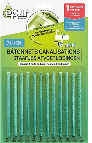 Bâtonnets Entretien Canalisations, 12 x 2 g
