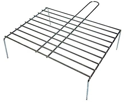 Parrilla con patas para la barbacoa - Zinc - 45x35 cm