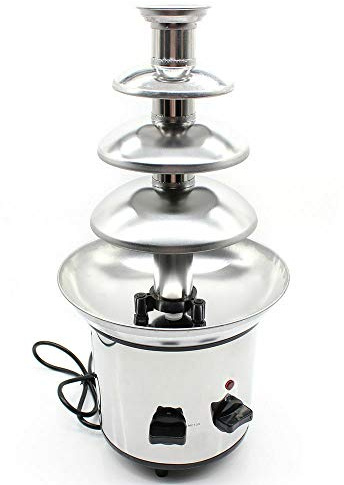 Wangkangyi Nexos Trading Fontaine à chocolat 4 étages Argenté Capacité max. 1 kg