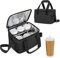Trunab Reusable 6 Cups Drink Carrier for Delivery with Removable Dividers, Insulated Drink Caddy Holder Bag with Shoulder Strap for Take Out, Beverages Carrier Tote for Outdoors, Patented Design