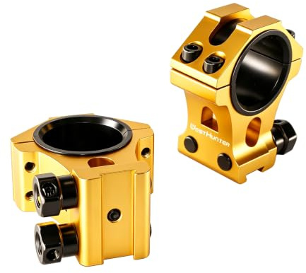 WestHunter Optics Dovetail Scope Rings, 1 Inch 30 mm Tactical Precision Scope Mount | 36 mm Center Height, Gold