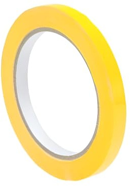 indigo® 9 mm Yellow Vinyl Butcher Tape – Food-Safe Self‑Adhesive Bag Sealer Tape – Ideal for Meat, Fruit, Veg, Sweets