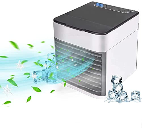 VVLXRIC Raffrescatore D Aria Portatile - Ricaricabile Ventilatore Raffrescatore - USA Solo Acqua Pulita Aria Condizionata Mobile - per L'Ufficio Viaggi per Famiglie