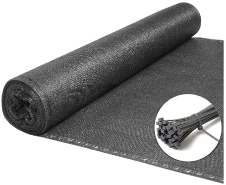 WDB - Sichtschutz Zaun - Garten-Sichtschutz - Schattennetz Zaunblende Sonnenschutz Tennisblende 140g/m² - Feuchtigkeitsbeständig UV-beständig - Regen- und Schneebeständig - 150 cm hoch - Grau