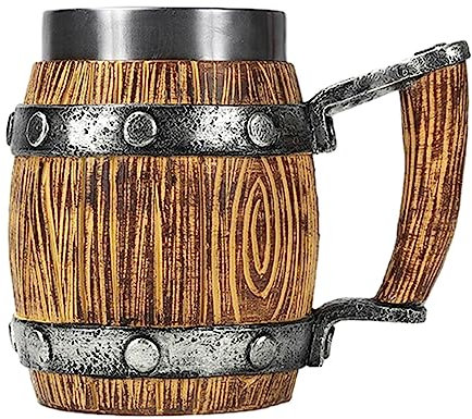 Vaso de cerveza, vaso de cerveza vikingo, taza de estilo vikingo, vaso nórdico, vaso de acero inoxidable, jarra de cerveza multiusos para zumo, taza de leche, taza de cóctel, vaso de beber