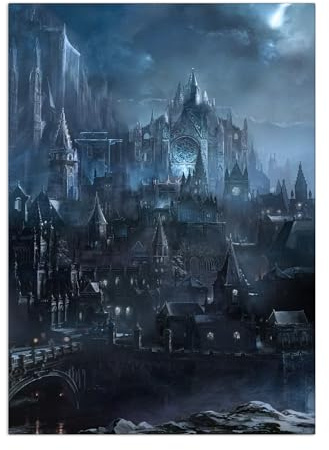 Displate Metallposter Dark Souls - Lordran - Irithyll of Boreal Valley Plakat - Wandbilder Moderne Bilder Wohnzimmer Deko Schlafzimmer - Geschenk - Wanddeko Metall Poster 32 cm x 45 cm