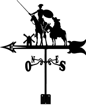 ZAANU Girouette Knight Girouette Piquet de Jardin en Acier Inoxydable Girouette Outils de Mesure Indicateur de Direction du Vent Girouette Convient aux Produits métalliques d'extérieur (