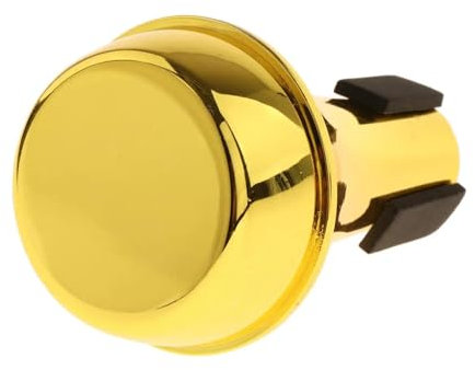 Leichter, gerader Dämpfer for Übungtrompete, Schalldämpfer, Messing, Musica, Schwarz (Color : Gold, Size : One Size)
