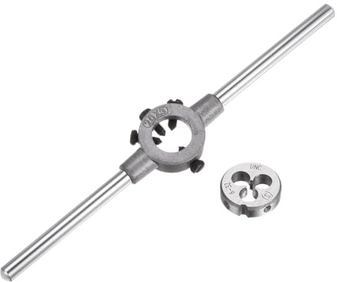 QUARKZMAN Schneideisen und Schneideisen Zubehör 20x5mm (M3-4) /6-32UNC Set | Runde Schneideisen, HSS Schneideisen Reparaturwerkzeug