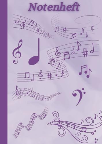 Notenheft leer DIN A4 100 Seiten violett (Notenhefte DIN A4)