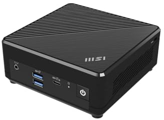 MSI Cubi N ADL Mini PC: Intel Pentium N200, Intel UHD, 4GB Memory, 128GB M.2 SSD, WiFi, Dual Display, Window 11 pro: Black ADL-065US