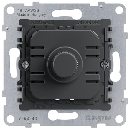 LEGRAND, Seano 765040 Insert variateur rotatif universel 300 W sans conducteur neutre, coupure de phase 5-300 W, avec bornes à vis, connecteur à 2 fils