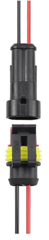 CXVFY Connettori elettrici automobilistici impermeabili a 2 poli spina con filo connettore maschio femmina 1/2/3/4/5/6 pin compatibile auto moto (colore: 2P, dimensioni: 1 set)