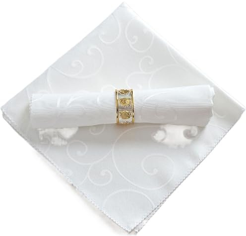 Tovaglioli Di Stoffa 6PC 48x48cm Tovagliolo da tavola Jacquard Tovaglioli quadrati for la festa nuziale Decorazione di compleanno Ristorante Hotel Fazzoletto Tessili for la casa Tovaglioli Di Stoffa D