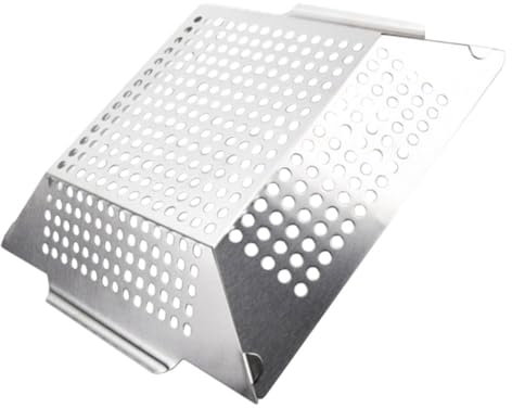 Milisten Edelstahl Grillaufsatz Camping-grillpfanne Multifunktions-grillplatte Verschleißfeste Grillschale Mit Doppelgriff Für Steak Fleisch Gemüse Grillzubehör Für Outdoor Reisen Kochen