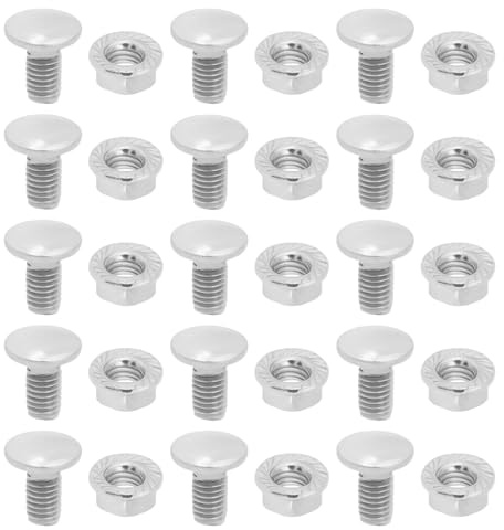 SG Store Lot de 100 boulons et écrous de carrosserie M6 x 12 à tête ronde et col carré en acier galvanisé pour réparation d'appareils ménagers