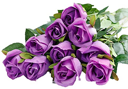 Künstliche Blumenpflanzen, Blumenarrangement zum Selbermachen, künstliche Blumen und Vasen, künstliche Blumen, 10 Stück, künstliche Rosen, Wohnzimmereinrichtung, Blumenarrangement zum Valentinstag,
