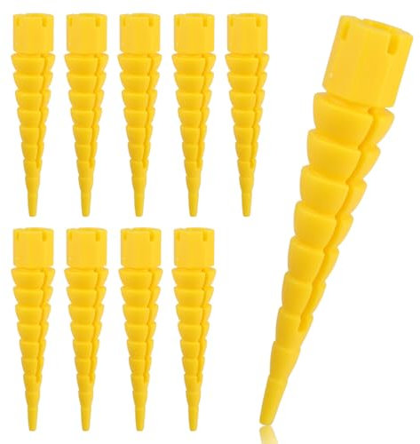 10pcs Wood Anchors for Screws, Plastic Hollow Wood Plug Stripped Screw Hole Repair Fixing #2 to #16 Wood Screws Holes Filling from Stripped to Gripped for Tile Door Hinge Drywall Wall
