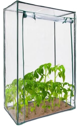 BaoT8YLu 100 X 50 X 150 Cm Petite Serre À Tomates pour L'extérieur, Serre avec Porte Enroulable, Housse De Rechange en PVC Résistant Aux Intempéries pour Cour, Balcon, Jardin, Vert