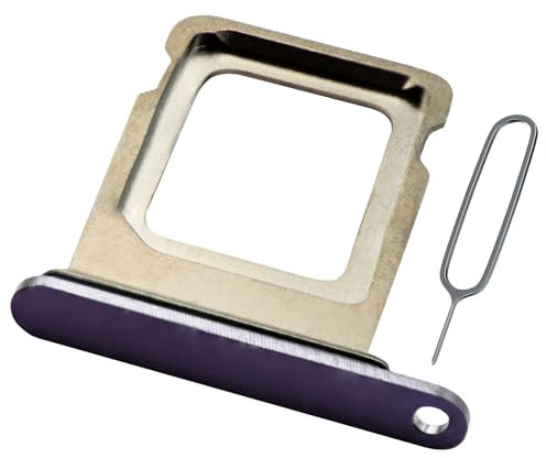 MMOBIEL Vassoio Porta Scheda SIM Compatibile con iPhone 14 PRO / 14 PRO Max - Sostituzione Supporto Scheda SIM - Porta SIM – incl. Estrattore SIM e Anello di Gomma Impermeabile - Viola