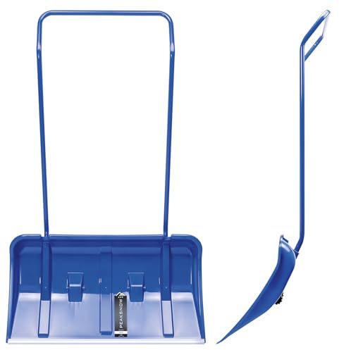 Schneeschaufel Schneeschieber mit Rollen Alu-Profilkante 80cm Schneeräumer Blau Profi TOP