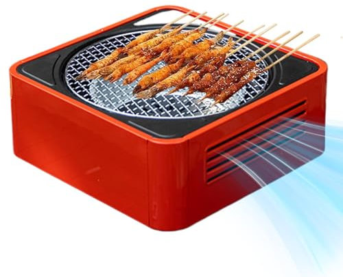 Barbecue a carbonella senza fumo, a carbonella – Fornello da campeggio a carbonella – Forno a carbonella per casa, campeggio ed esterni