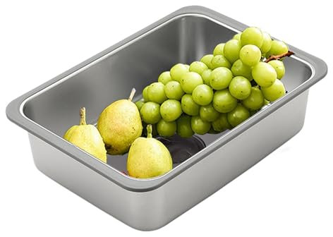Lavello portatile, lavello da cucina a vasca singola, lavello da cucina multifunzionale, in acciaio inox, lavabo da incasso compatto per piccoli spazi per garage, ristorante, balconi