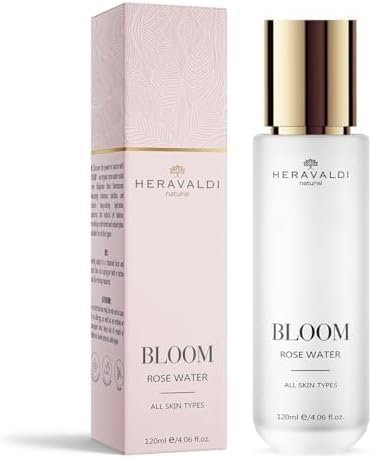 Organic Rose Water Bloom - 100% Pure Rosa Damascena Flower Water - Hydrating, Soothing & Reduces Redness - Made From Bulgarian Rosa - Natural Rose Water Spray for All Skin Types, Gentle & Refreshing