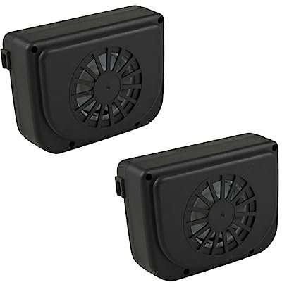 SOIMISS 2pcs Cooling Quiet Car Fan Solar Car Exhaust Fan Ventilation Portable Lowers Temperature Fresh Air