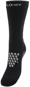FLOKY S-Mash 2.0 calze biomeccaniche tennis e padel, antiscivolo. Protezione caviglia e tendine d'Achille. (IT, Testo, L, XL, Regular, Regular, Nero)