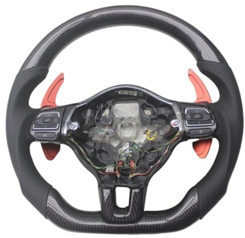 Sportlenkräder Kompatibel Mit VW Für Scirocco Für Golf 6 MK6 R Für GTI R20 Autosportlenkräder Ersatzlenkradbaugruppe Autoteile(with Paddles)