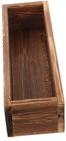 TOYANDONA Fioriera Rettangolare in Legno Marrone per Balcone e Giardino