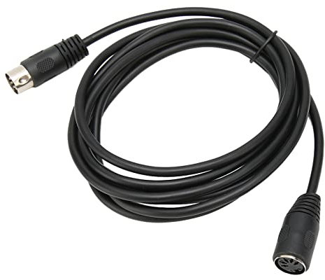 Jeffergarden 5 Pin MIDI -Tastatur -Verlängerungskabel, Effizienter Signalgetriebe Plug und Play 5 Pin MIDI Verlängerungskabel Männlich für Weibliche Weiche für Synthesizer