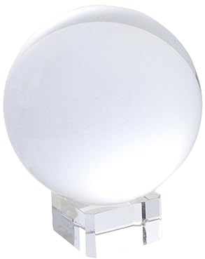 OUNONA Palla Trasparente con Base Vetro e Scatola Decorazione per e Fotografia per Feng Shui e Meditazione