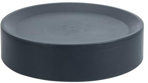 Housoutil Kunststoff Blumentopf Tablett mit Rollen Rund Ø 195cm Grauer Pflanztopf Untersatz Wasserfeste Pflanzschale für Balkon und Garten