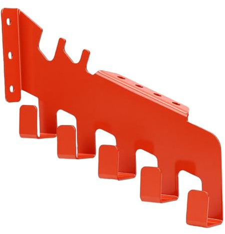 Luocute Kettensägen-Aufhänger, Wandmontage, Robuster Kettensägenhalter mit 5 Haken, Garagenorganisation, Garagenlager, Schuppen-Organizer, Montiertes Regal für Schuppen, Werkstatt