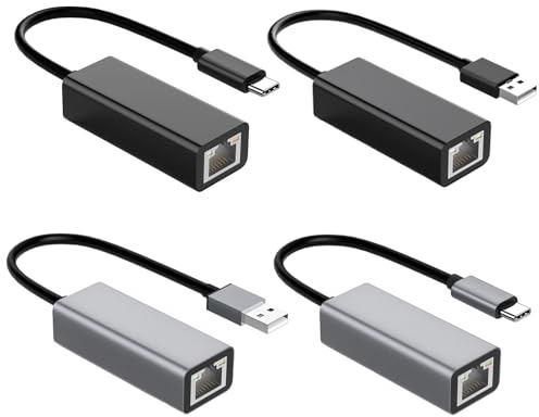 Adaptador Ethernet - Conector De Red LAN Gigabit RJ45 | Adaptador A Ethernet | con Cable De Internet De Alta Velocidad para Pro, Computadora Portátil, Chromebo