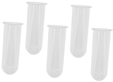 SUPVOX 5pcs Glass Test Tube Vase Set Hydroponic Propagation Tubes Floral Water Containers for Indoor Gardens Balcony Desk Decoration