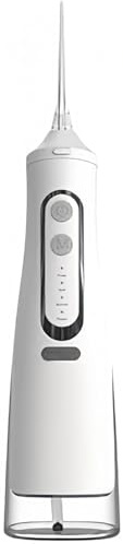 Oryzom Hydropulseur, Water Flosser for 5 modes & 4 embouts/Réservoir de 300 ml/Étanchéité IPX7 / Jet dentaire pour gencives (Blanc)