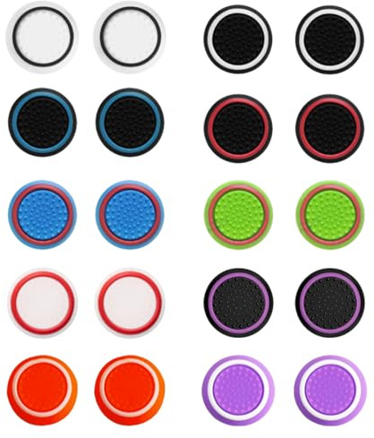 CEJAS 20 Unidades Fundas Joystick PS5, Mando PS5, Fundas de Silicona para Mando de PS5, Almohadillas de Control