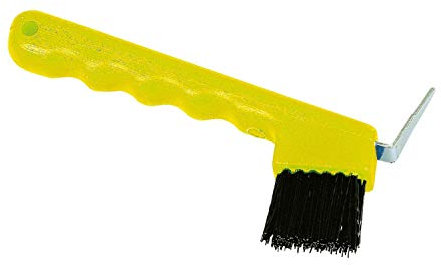 Kerbl Hufauskratzer mit Bürste gelb