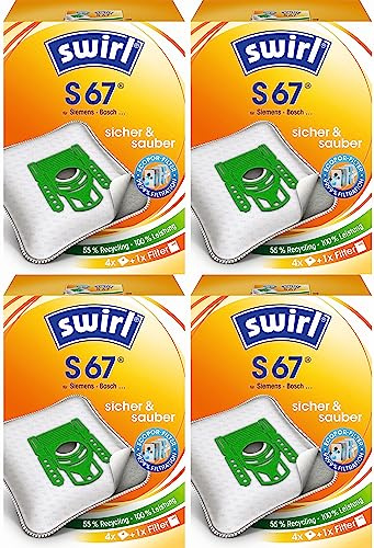 16 Swirl S 67 Staubsaugerbeutel + 4 Microfilter