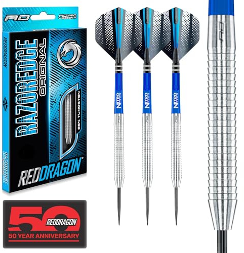RED DRAGON Razor Edge Original 20g Tungsten Darts Set mit Flights und Schäfte
