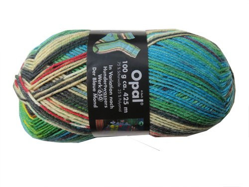 OPAL Sockenwolle nach Hundertwasser Der Blaue Mond