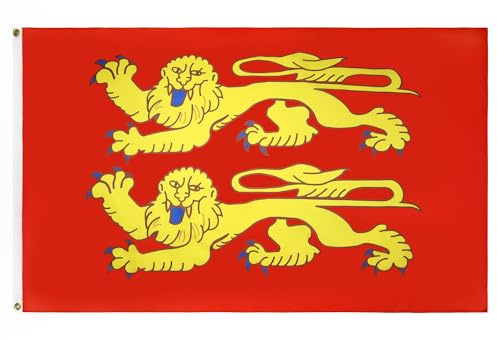 AZ FLAG Drapeau Basse-Normandie 90x60 cm Polyester 100D 2 Œillets | Usage intérieur et extérieur Drapeau décoratif bas-normand coutures doubles et bords renforcés avec œillets métalliques
