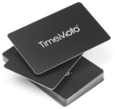 TimeMoto Zeiterfassungskarte, TM-100, 85 x 54 mm, schwarz (25 Stück), Sie erhalten 1 Packung á 25 Stück