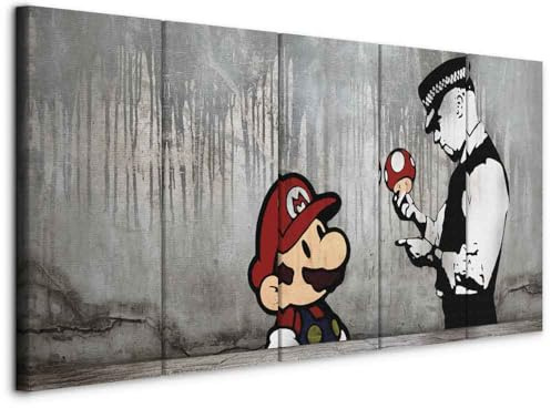 murando - Leinwandbild Street Art Urban, 150x60 cm, 5-teilig, Schlafzimmer | Hochwertige Leinwand, sofort aufhängbar, ideal fürs Wohn- oder Schlafzimmer, wasserfest und lichtecht, langlebig, stilvoll