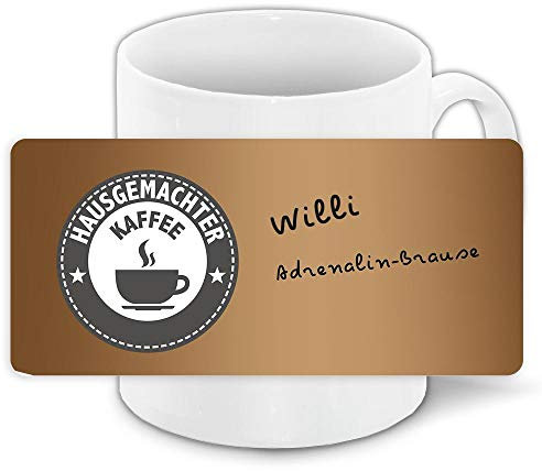 Tasse mit Namen Willi und Hausgemachter Kaffee-Motiv | Keramik-Tasse | Kinder-Tasse